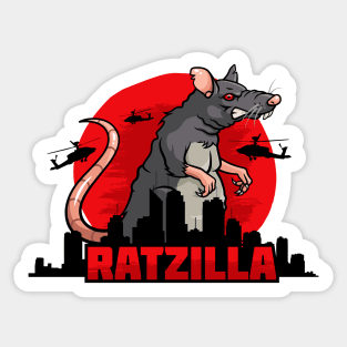 Humor and ratzilla Sticker